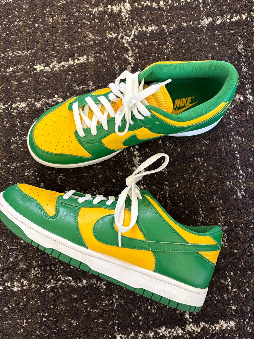 Nike Dunk Low — Green & Yellow Leather Sneaker